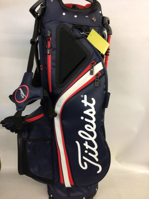 Vist Large View of Product Image Which is Used Titleist HYBRID 14 STAND BAG Mens Stand Bag White/Royal/Red