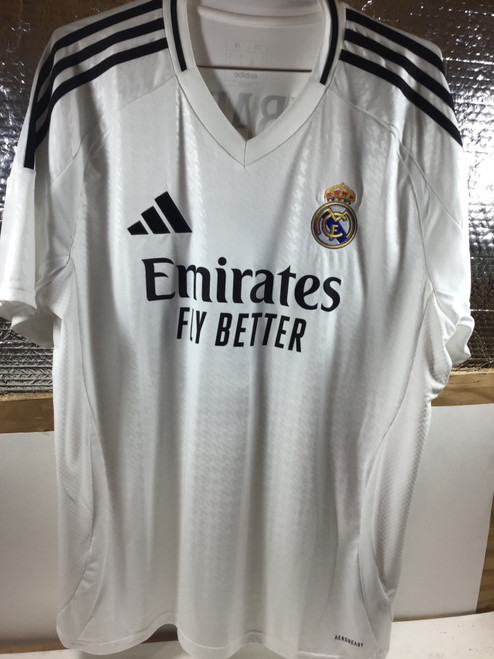 Vist Large View of Product Image Which is NEW Adidas REAL MADRID MBAPPE Soccer Top Adt White XL