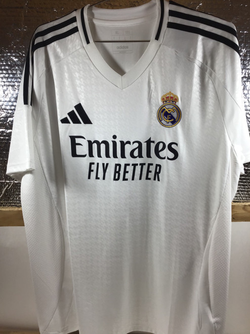 Vist Large View of Product Image Which is NEW Adidas REAL MADRID JERSEY Soccer Top Adt White XL