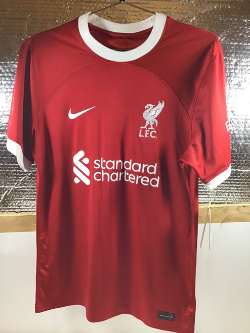 Vist Large View of Product Image Which is NEW Nike LFC SALAH JERSEY Soccer Top Adt Red SM