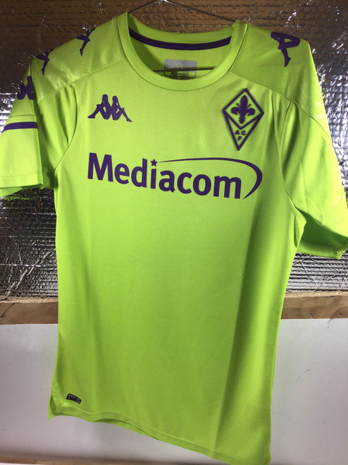 Vist Large View of Product Image Which is NEW KAPPA FIORENTINA JERSEY Soccer Top Adt Neon Green SM