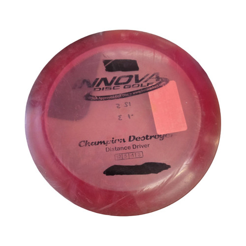 Vist Large View of Product Image Which is Used Innova DESTROYER CHAMPION Disc Golf Driver Red