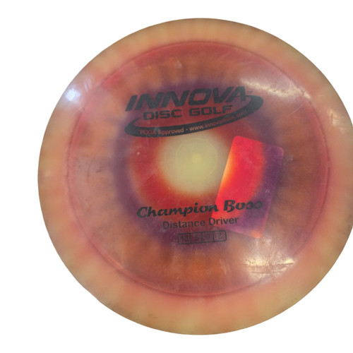 Vist Large View of Product Image Which is Used Innova BOSS CHAMPION Disc Golf Driver Red