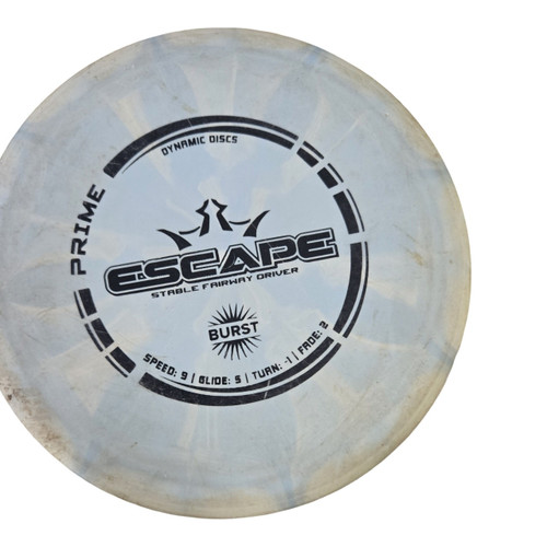 Vist Large View of Product Image Which is Used Dynamic Discs ESCAPE PRIME BURST Disc Golf Driver Sky Blue