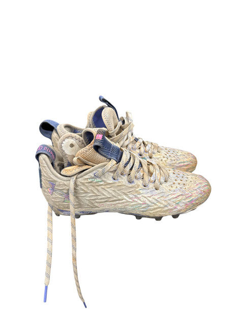 Vist Large View of Product Image Which is Used Under Armour Adult FB Cleats White Senior 6