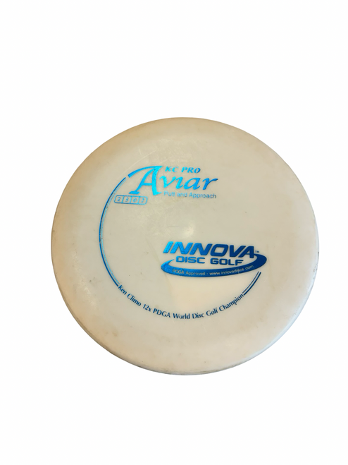 Vist Large View of Product Image Which is Used Innova KC PRO AVIAR Disc Golf Putter White