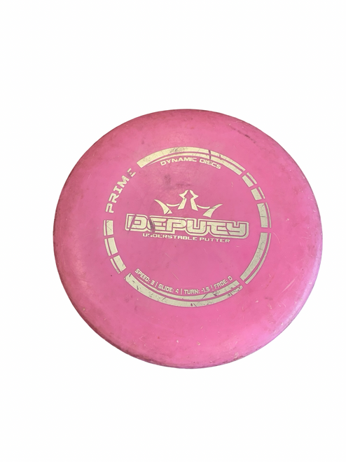 Vist Large View of Product Image Which is Used Dynamic Discs DEPUTY Disc Golf Putter Pink