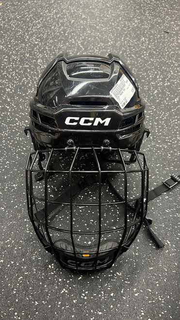 Vist Large View of Product Image Which is Used CCM TACKS 720 Helmet Cage Combo Black LG