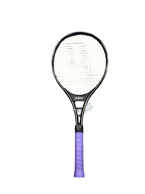 Vist Large View of Product Image Which is Used Prince PRO 110 Adult Tennis Racquet Black 4 1/2"