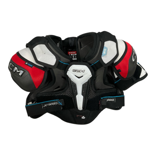 Vist Large View of Product Image Which is Used CCM JETSPEED FT6 Junior Shoulder Pads MD