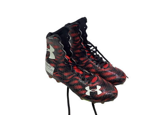 Vist Large View of Product Image Which is Used Under Armour UNDER ARMOUR CLUTCHFIT CLEATS Adult FB Cleats Black And Red Senior 9