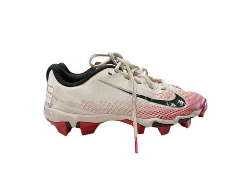Vist Large View of Product Image Which is Used Nike VAPOR SZ 4.5 BB/SB Cleats White/Black/Red Junior 04.5
