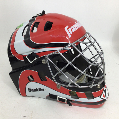 Vist Large View of Product Image Which is Used Franklin GFM1000 SX PRO ADULT GOALIE HELMET St Hcky Goalie Helmet Adt Red One Size
