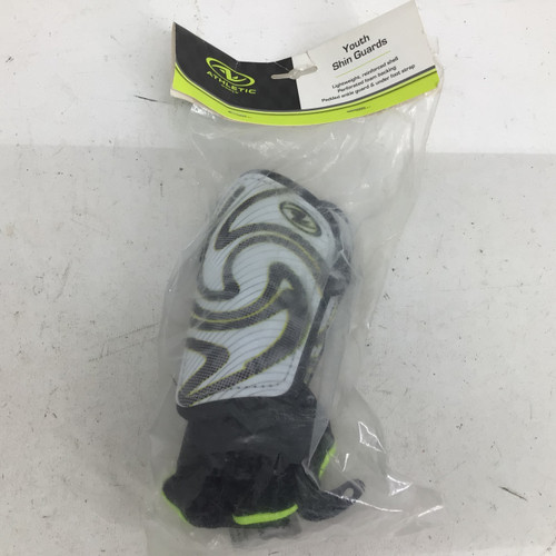 Vist Large View of Product Image Which is Used ATHLETIC WORKS YTH SHIN GUARDS Soccer Shin Guards Youth White Youth