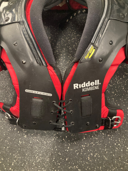 Vist Large View of Product Image Which is Used Riddell KOMBINE SK FB Shoulder Pads Black MD