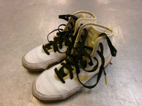 Vist Large View of Product Image Which is Used Adidas Wrestling Shoes White Junior 02.5