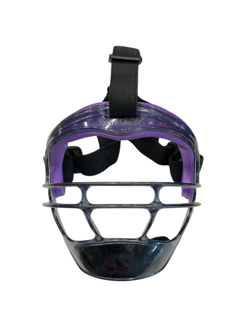 Vist Large View of Product Image Which is Used SPORTS SHIELDS DEFENDER BB/SB Fielders Mask Black And Purple SM