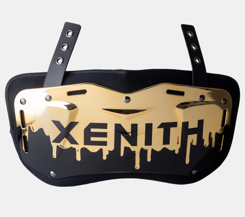 Vist Large View of Product Image Which is Xenith Football Gold Drip Backplate Large