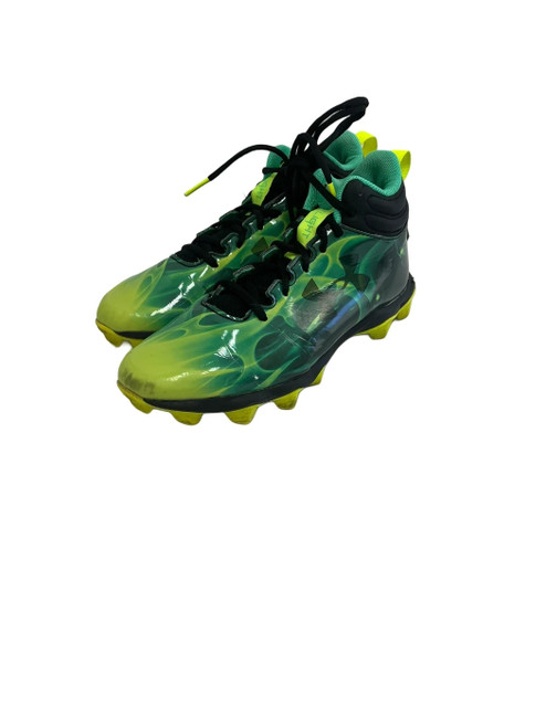 Vist Large View of Product Image Which is Used Under Armour Spotlight Jr 5 FB Cleats Black And Green 