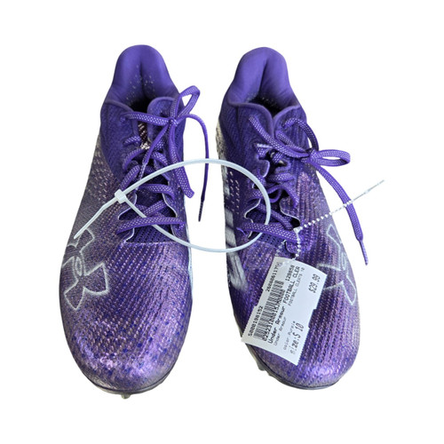 Vist Large View of Product Image Which is Used Under Armour FOOTBALL CLEATS 10 Adult FB Cleats Purple Senior 10