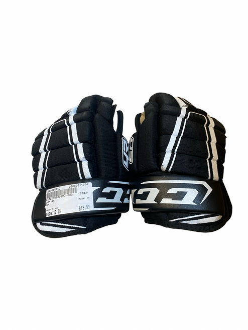 Vist Large View of Product Image Which is Used CCM 4R Intermediate Gloves Black 12"