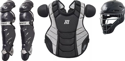 Vist Large View of Product Image Which is New Marucci M-CG1 Intermediate Baseball Catcher's Set Black