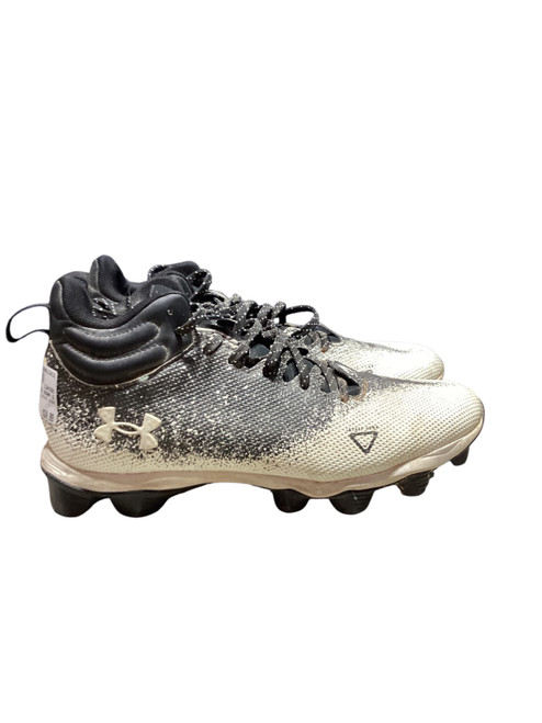 Vist Large View of Product Image Which is Used Under Armour LOCKED DOWN Adult FB Cleats Black And White Senior 8