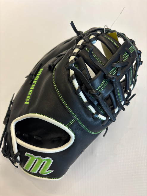 Vist Large View of Product Image Which is Used Marucci KREWE BB/SB First Base RH Throw Black 12 1/2"