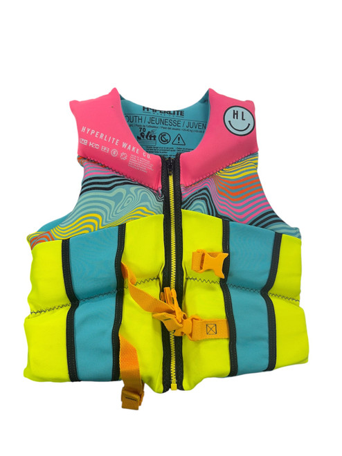 Vist Large View of Product Image Which is Used Hyperlite Youth PFD Pink Youth 50-90