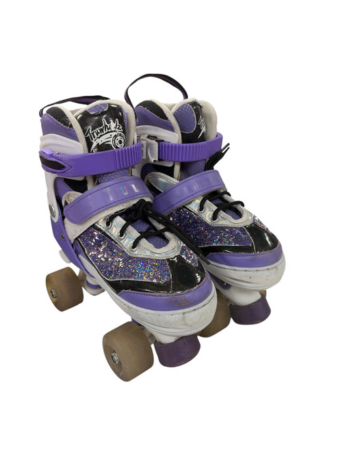 Vist Large View of Product Image Which is Used TRUWHEELZ SKATES Junior Roller Quad Skates Purple Adjustable