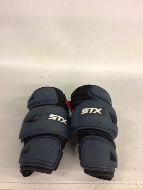 Vist Large View of Product Image Which is Used STX ASSAULT ARM PAD Lacrosse Arm Pads/Guards Navy Blue MD