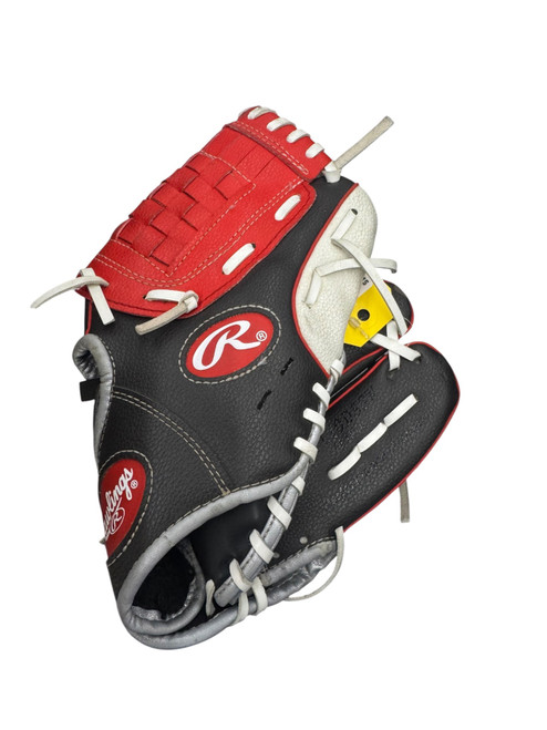 Vist Large View of Product Image Which is Used Rawlings PL10DSSW BB/SB Glove RH Throw Black 10"