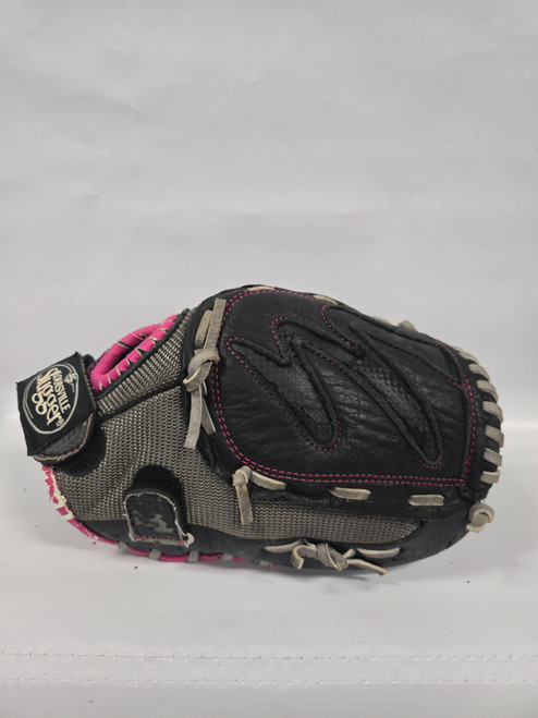 Vist Large View of Product Image Which is Used Louisville Slugger DIVA FASTPITCH RH Throw Fastpitch Gloves Pink 11 1/2"