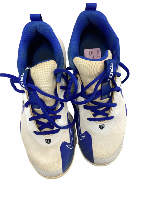 Vist Large View of Product Image Which is Used Nike TROUT BB/SB Cleats Navy And White Junior 05