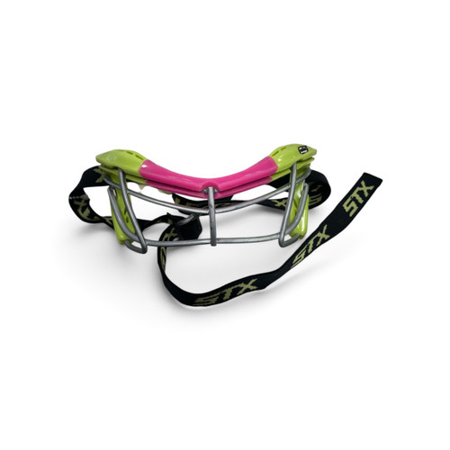 Vist Large View of Product Image Which is Used STX ROOKIE Lacrosse Facial Protect Lime Green SM