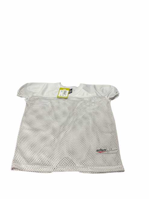Vist Large View of Product Image Which is Used Schutt WHITE PRACTICE JERSEY FB Top Youth White SM