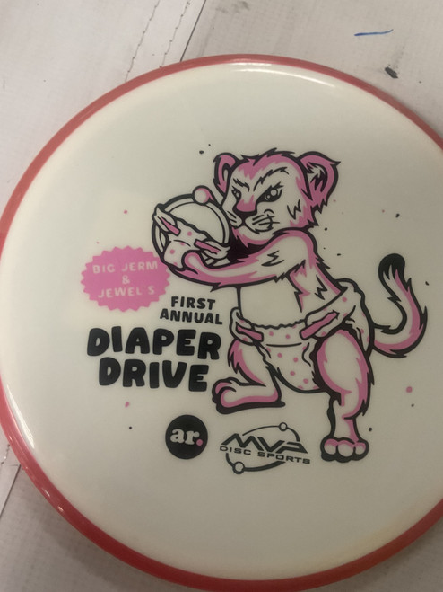 Vist Large View of Product Image Which is Used Axiom NEUTRON HEX DIAPER DRIVE Disc Golf Mid Range White