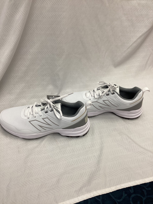 Vist Large View of Product Image Which is Used New Balance Mens Golf Shoes White Senior 11
