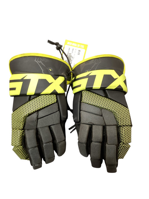 Vist Large View of Product Image Which is Used STX STALLION 100 Lacrosse Gloves Mens Black SM