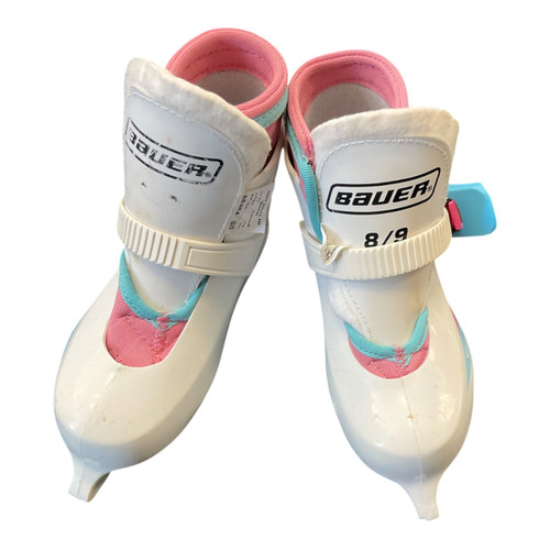 Vist Large View of Product Image Which is Used Bauer ANGEL SZ 8/9 Youth Hockey Skate White Youth 08.5