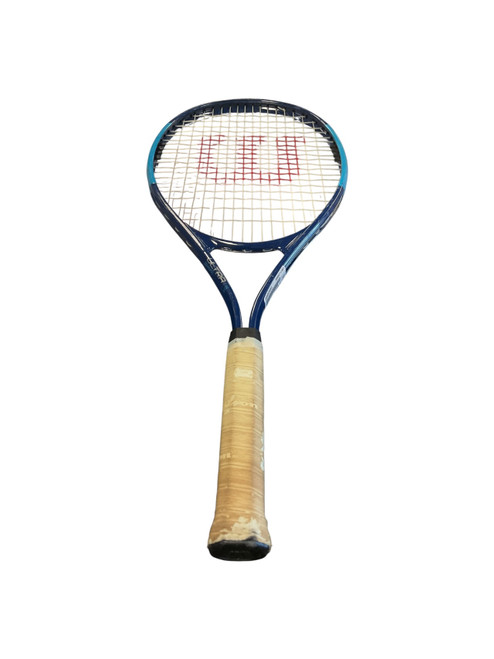 Vist Large View of Product Image Which is Used Wilson ULTRA POWER XL 112 Adult Tennis Racquet Navy Blue Unknown