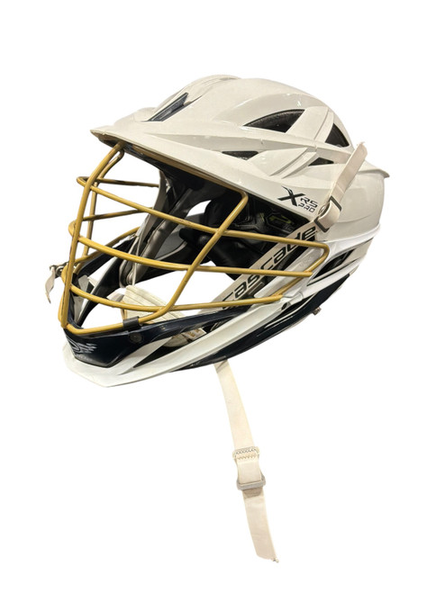 Vist Large View of Product Image Which is Used Cascade XRS PRO Lacrosse Helmet White Fits all