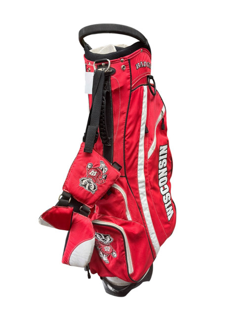 Vist Large View of Product Image Which is Used TEAM GOLF WISCONSIN BADGERS BAG Mens Stand Bag Red