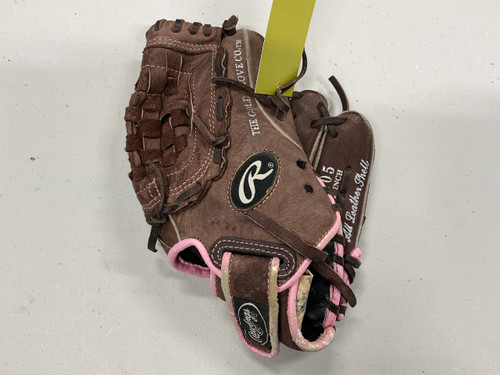 Vist Large View of Product Image Which is Used Rawlings FP Softball FP105 RH Throw Fastpitch Gloves Brown 10 1/2"