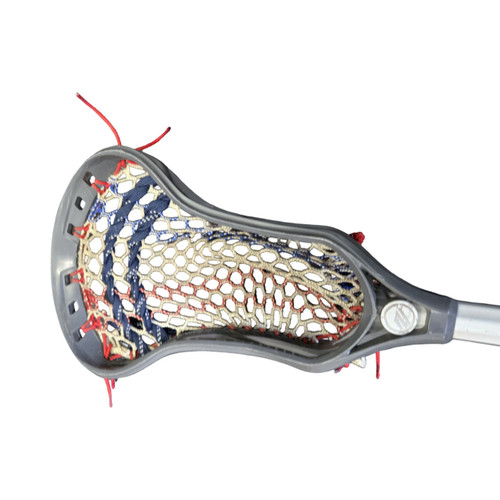 Vist Large View of Product Image Which is Used Maverik RANGE COMPLETE LACROSSE STICK Men Atk/Mid Complete Stick White