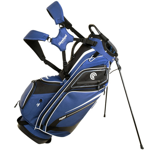 Vist Large View of Product Image Which is New Cleveland Golf Navy/Blk LT Lightweight Stand Bag