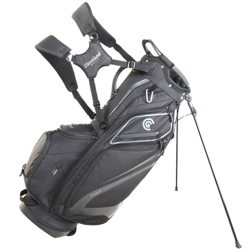 Vist Large View of Product Image Which is New Cleveland Golf Blk/Blk LT Lightweight Stand Bag