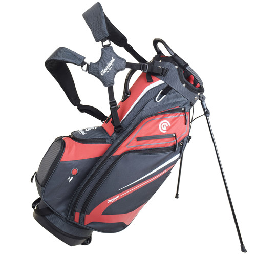 Vist Large View of Product Image Which is New Cleveland Golf Red/Charcoal LT Lightweight Stand Bag