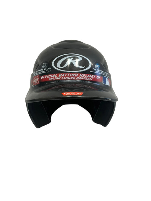 Vist Large View of Product Image Which is Used Rawlings RCFH Batting Helmet No Mask Black 
