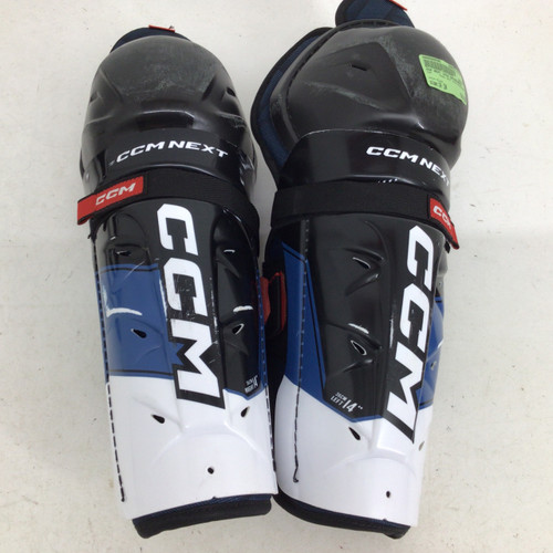Vist Large View of Product Image Which is Used CCM NEXT 14IN SHINGUARDS Senior Shin Guards Black 14"